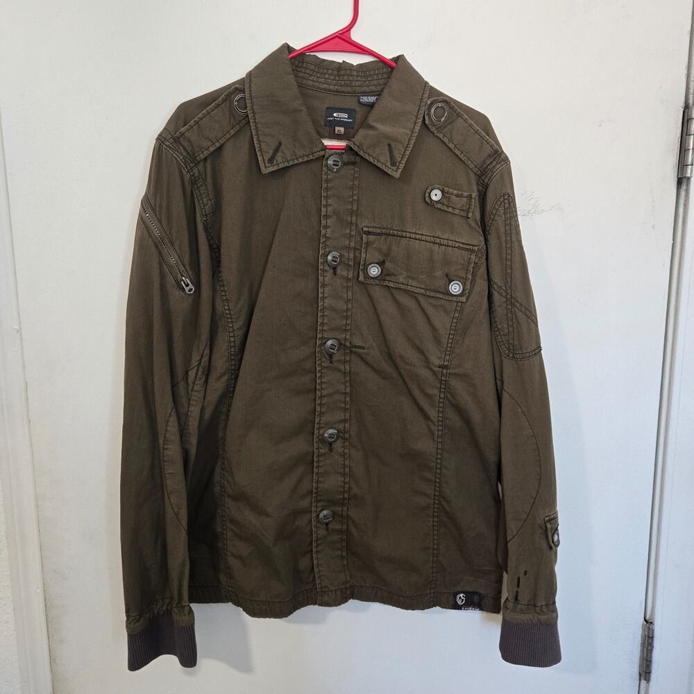 G-Star RAW Overshirt Utility Military Green Cargo Jacket Size XL - Picture 4 of 5